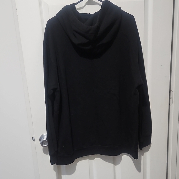 PINK Victoria's Secret Black Love Pink Sparkle Sweatshirt Size Xlarge - Picture 4 of 4